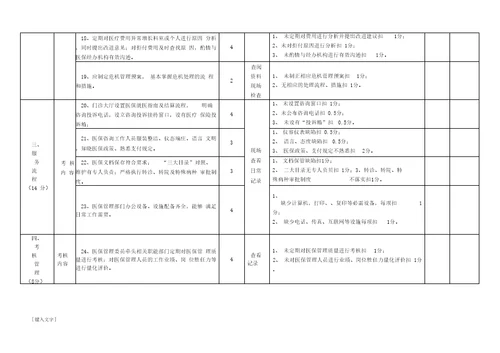 全国医院医疗保险服务规范考核细则