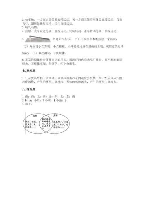 教科版科学三年级下册期末测试卷（黄金题型）.docx