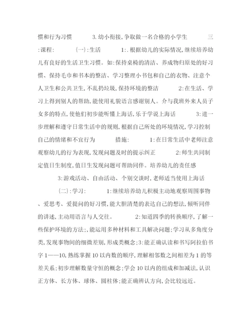 精编之大班第二学期的班级计划范文.docx