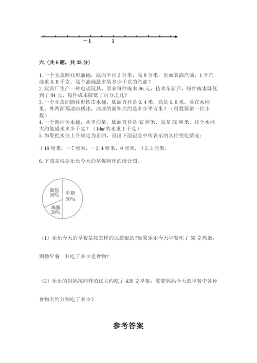 苏教版六年级数学下学期期末测试题附答案（巩固）.docx