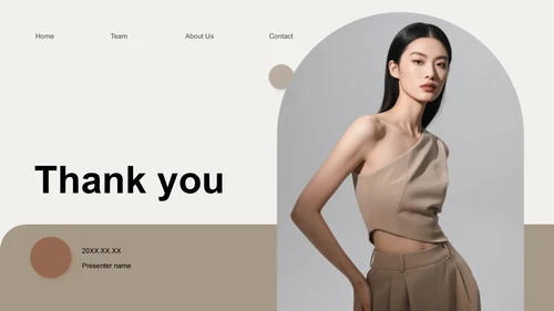 橙色时尚/奢华服装行业画册图集PPT主题