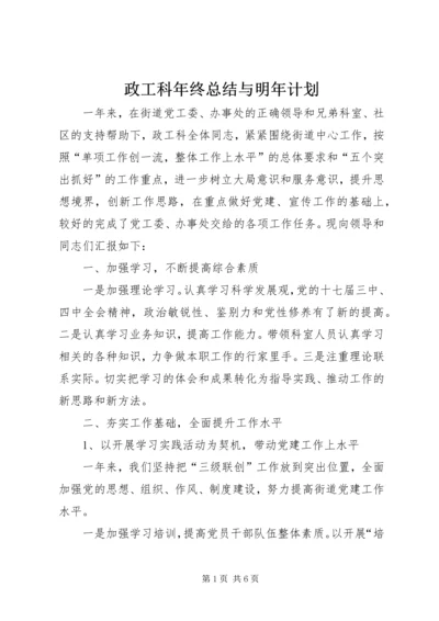 政工科年终总结与明年计划.docx