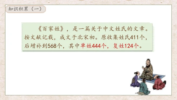 【核心素养】部编版语文一年级下册-识字2. 姓氏歌 第2课时（课件）