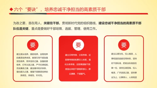 红色贯彻落实新时代党的组织路线PPT模板
