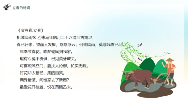 立春春天背景通用PPT模板