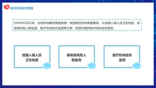 科学预防猴痘病毒科普，打针注射器ppt模板