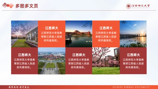 江西师范大学毕业课题论文答辩通用PPT模板