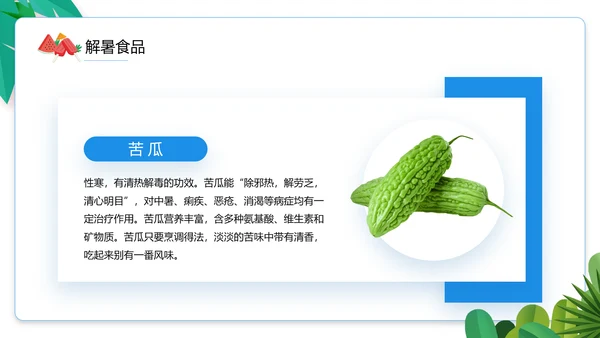 夏季防暑降温小知识通用PPT模板