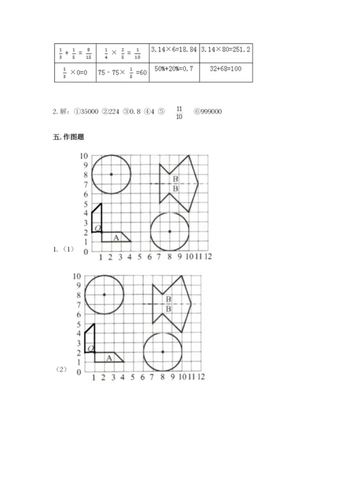 小学六年级上册数学期末测试卷精品【模拟题】.docx