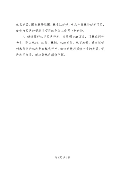 市林业局XX年工作计划要点.docx