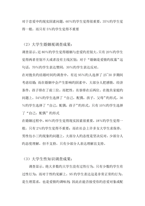 大学生婚恋观调研综合报告.docx