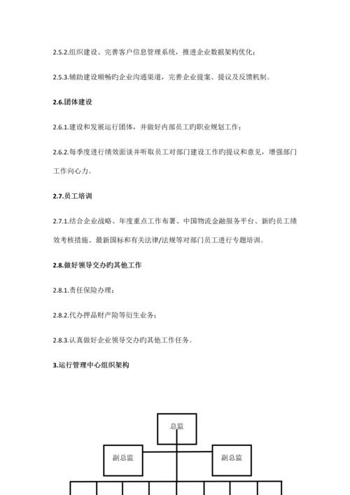 运营管理中心组织架构及岗位职责(第二稿).docx