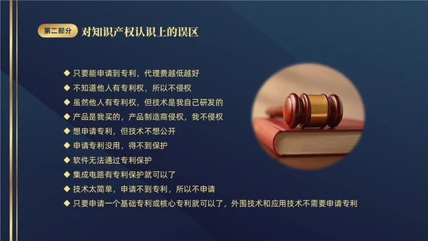 深蓝色简约商务426知识产权企业知识产权培训讲座PPT世界知识产权日