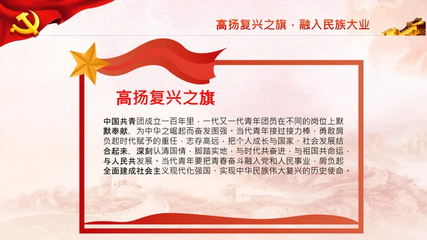 新时代青年庆祝青年团成立100周年大会PPT