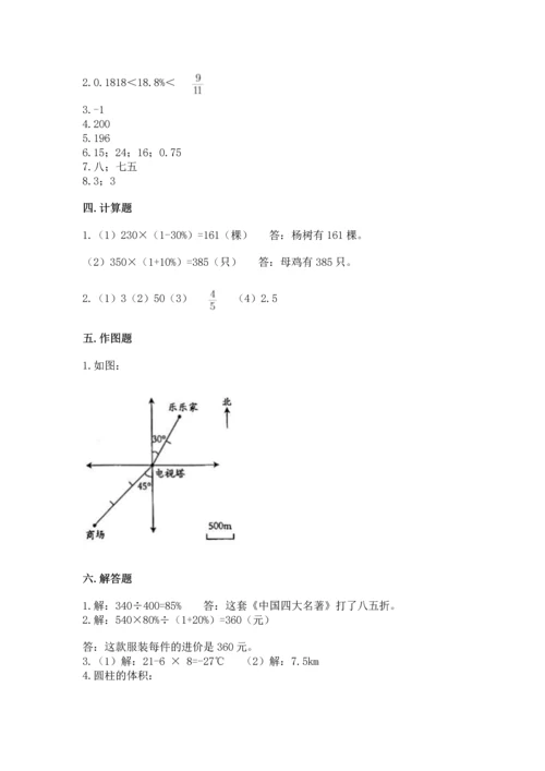 六年级小升初数学期末测试卷精品（各地真题）.docx