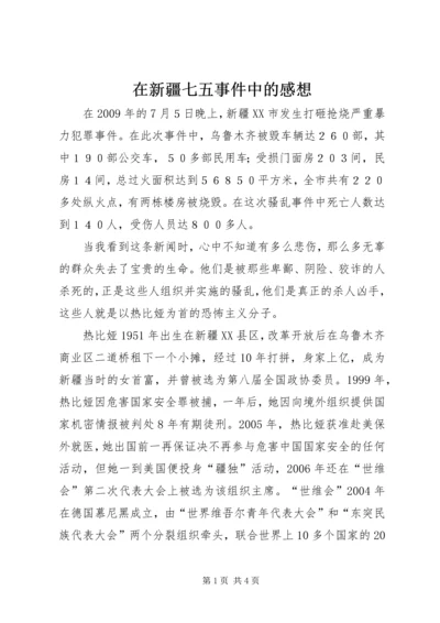 在新疆七五事件中的感想.docx