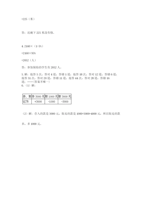 北京版小学六年级下册数学期末综合素养测试卷含答案【达标题】.docx