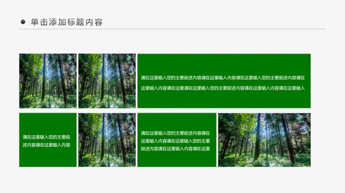 绿色森林湿地环境保护生态森林森业PPT模板