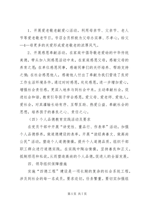 积极开展“四德工程”主题教育活动计划 (4).docx