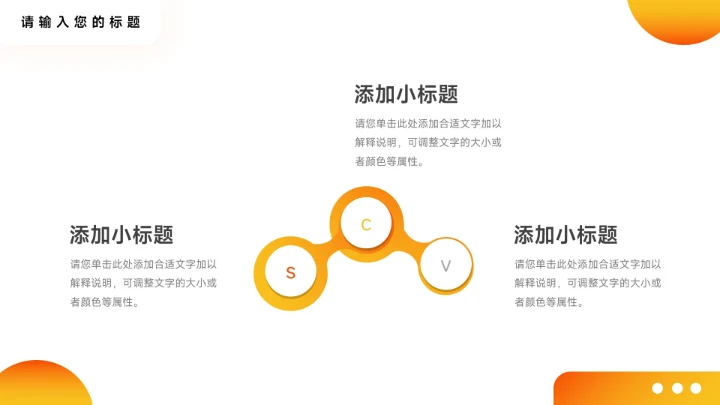 橙色渐变干净时尚简约学习汇报PPT模板