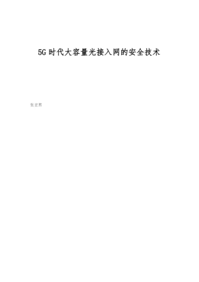 5G时代大容量光接入网的安全技术.docx