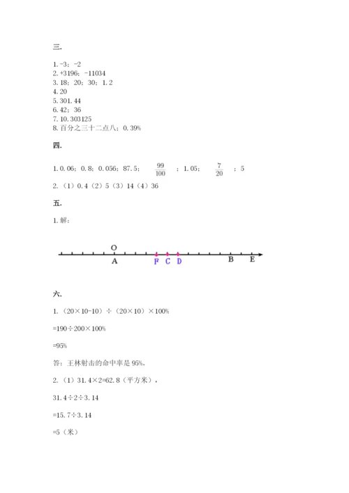 小学毕业班数学检测题【含答案】.docx