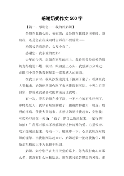 感谢奶奶作文500字.docx