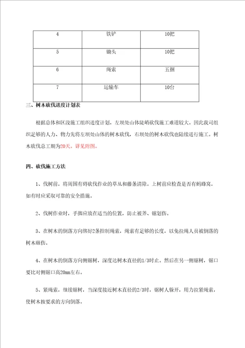 树木砍伐安全专项方案