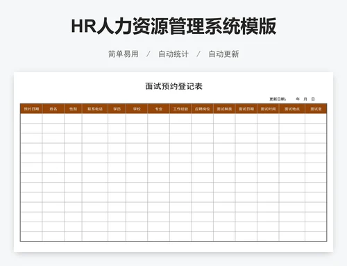 HR人力资源管理系统模版