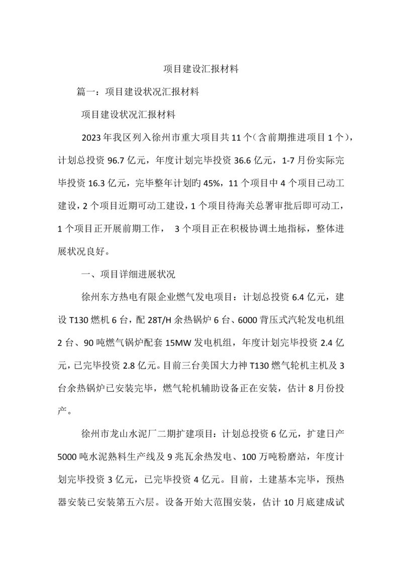 项目建设汇报材料.docx