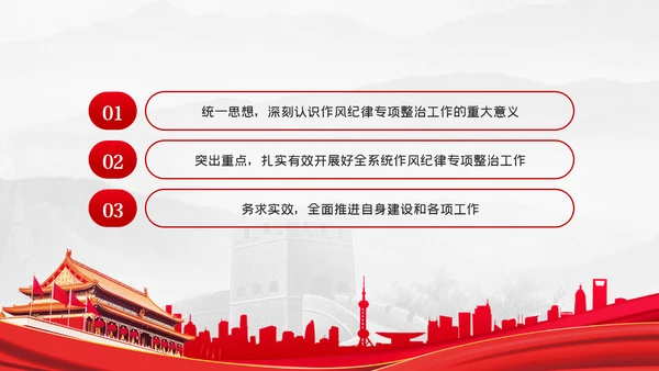 作风纪律专项整治工作从严治党廉政党课PPT模板