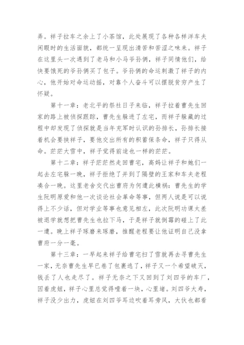 骆驼祥子每章概括简短.docx