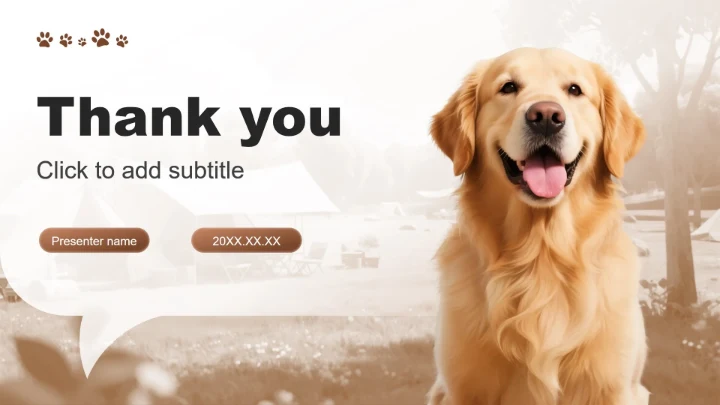 棕色商务风宠物市场调研报告分析PPT主题模板