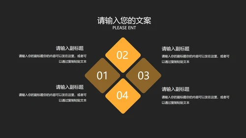 深色黑黄商务工作总结汇报PPT模板