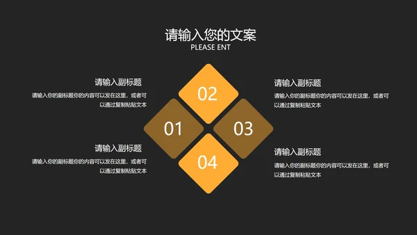 深色黑黄商务工作总结汇报PPT模板