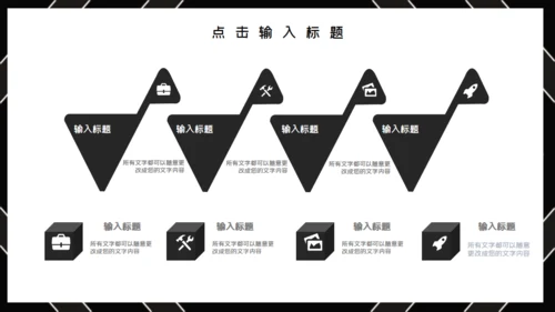 黑色简约时尚工作汇报通用PPT模板