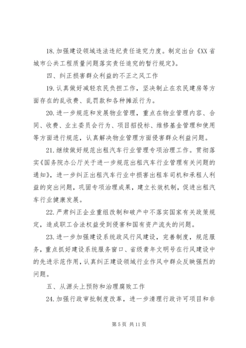 建设厅年度党风廉政建设报告.docx