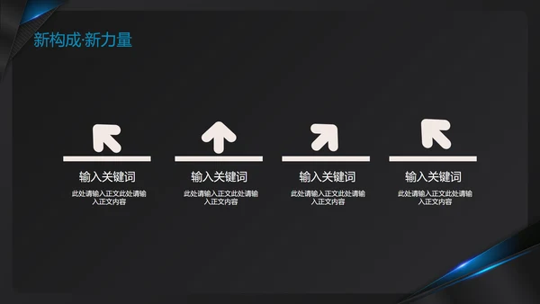 黑色商务风部门总结会议PPT模板