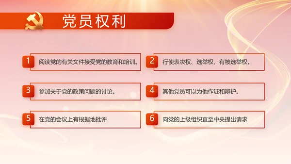 党支部党员大会工作总结PPT模板