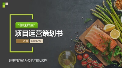 美味生鲜项目运营策划书PPT模板