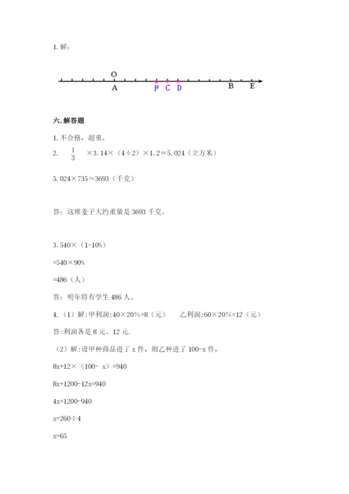 小升初六年级期末测试卷a4版可打印.docx