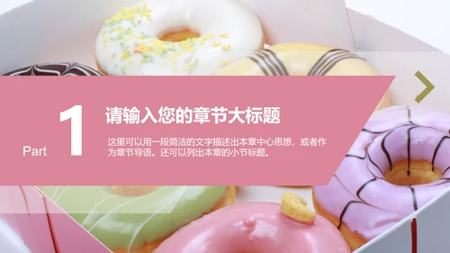 美食甜甜圈下午茶甜品店美食PPT模板