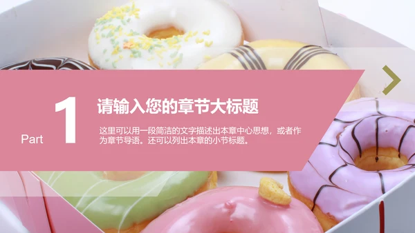 美食甜甜圈下午茶甜品店美食PPT模板