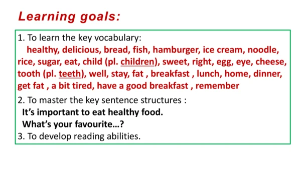 Module 4 Unit 2 Is your food and drink healthy? 课件