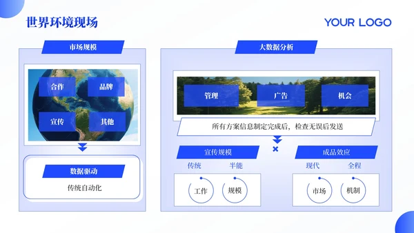 蓝色简约风PPT模板_世界环境日宣传活动PPT模板