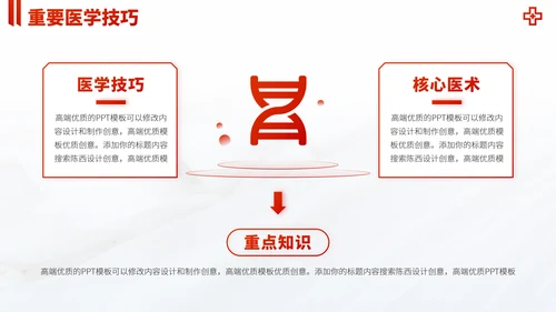 红色医疗救援急救医学科普报告医生学术科研工作汇报述职答辩PPT模板
