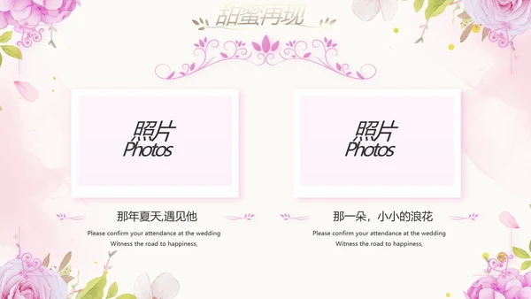 唯美我们结婚啦婚礼纪念册动态PPT