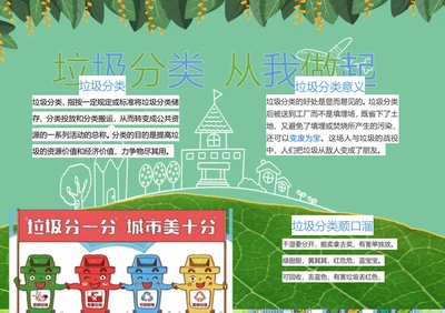 垃圾分类Word小报