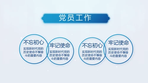 蓝色党支部年终工作计划述职报告PPT