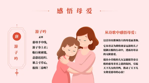 母爱伟大感恩母爱主题教育PPT模板
